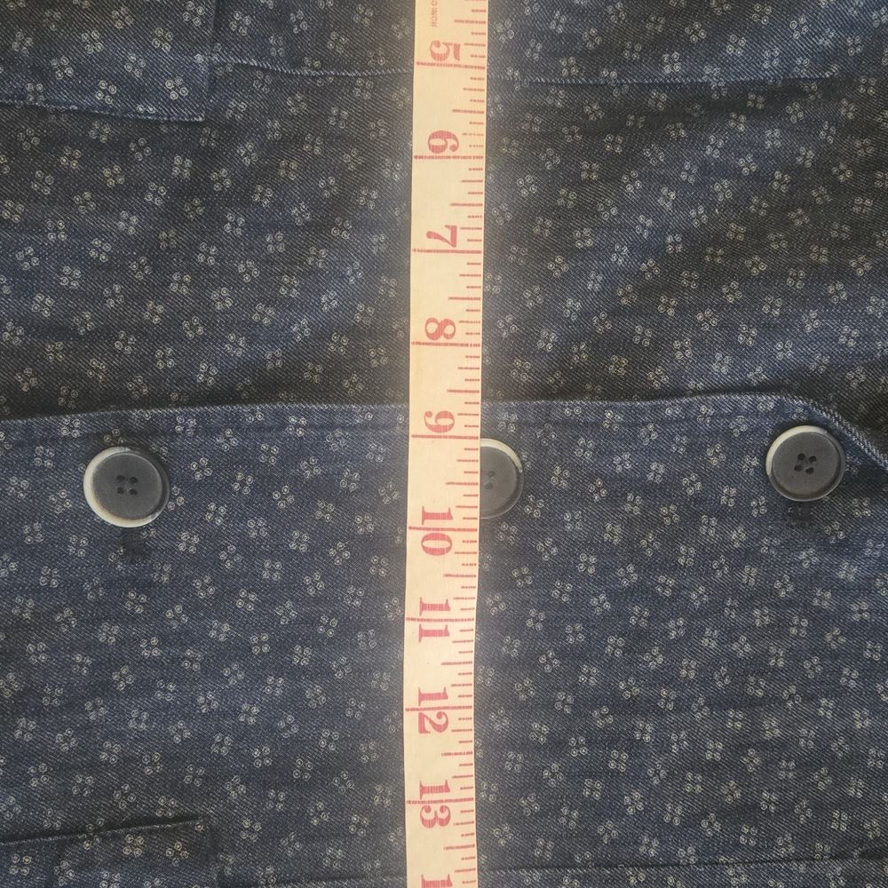 Men's Blue Patterned Blazer - Picture 10 of 10